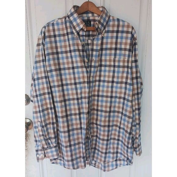 Jos A Bank Shirt Medium Executive Collection Button Down Gingham Check - Picture 1 of 4